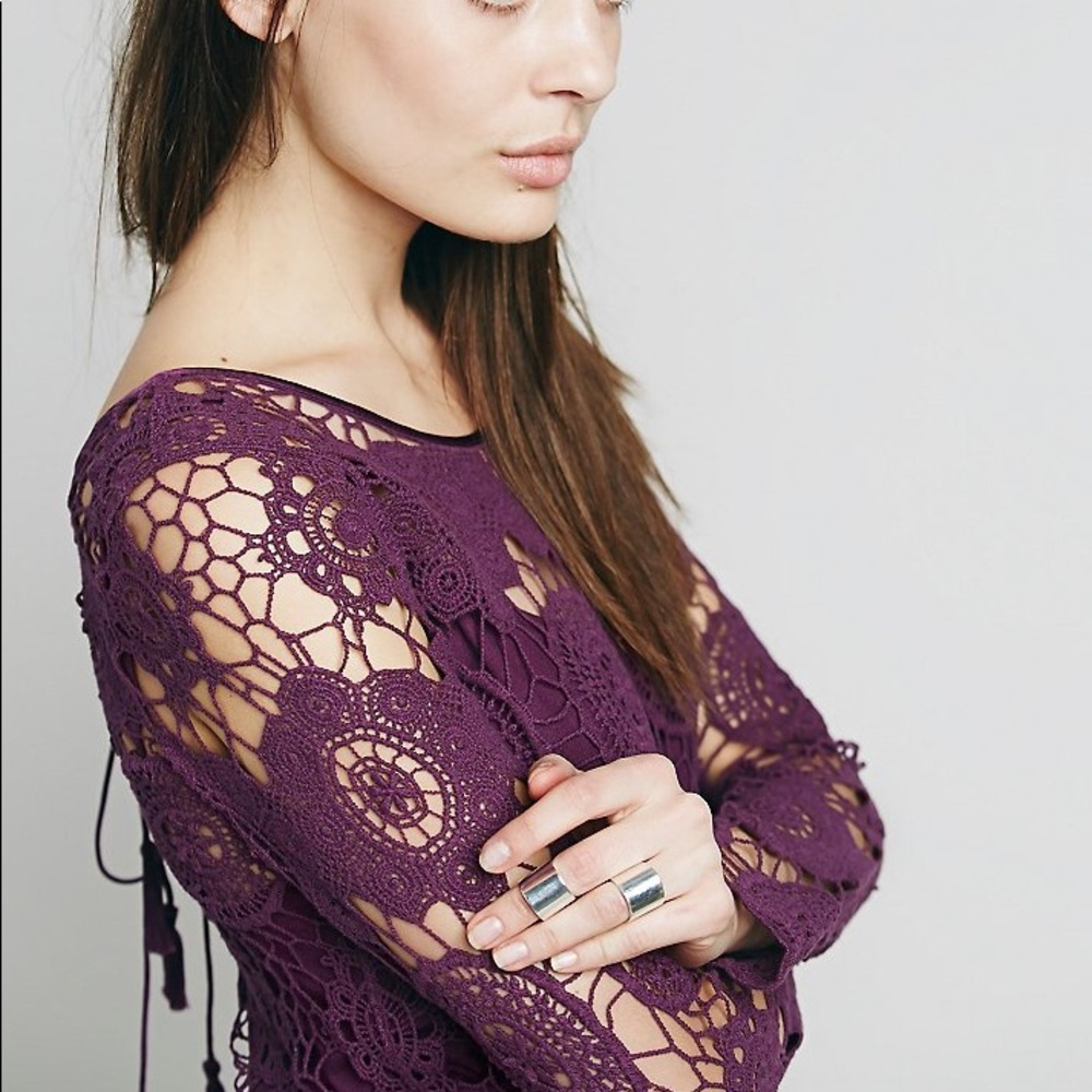 Free People Boho Crochet Dress 